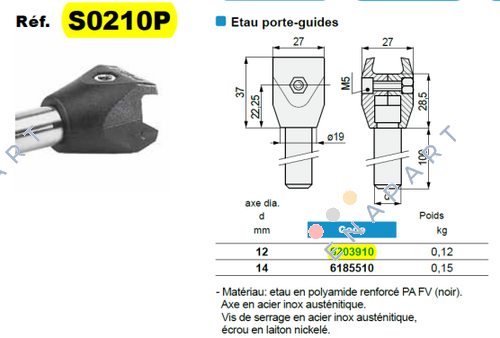 S0210P 6203910 (1 meter) Guide clamp