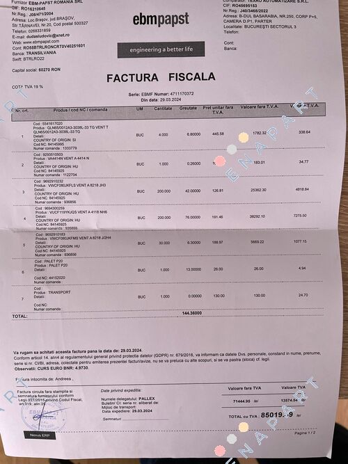 QLN65/0012A3.3038L33TG suflantă