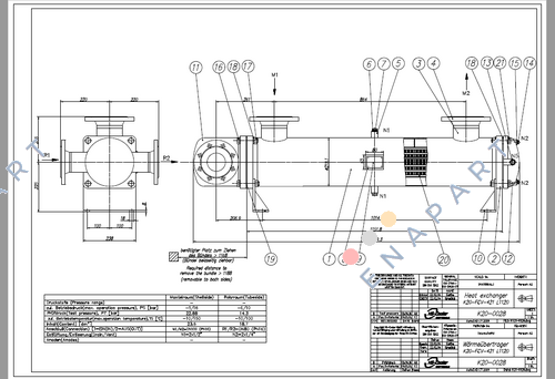 (K20-0028)K20-FCV-421 L1120 schimbătoare de căldură