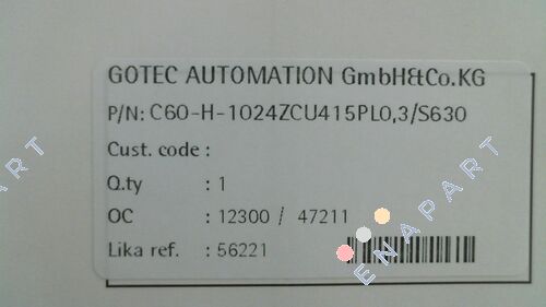 C60-H-1024ZCU415PL0,3/S630 codificator incremental